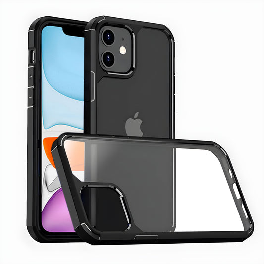 Silicone Border Transparent Back Cover for Apple iPhone 11