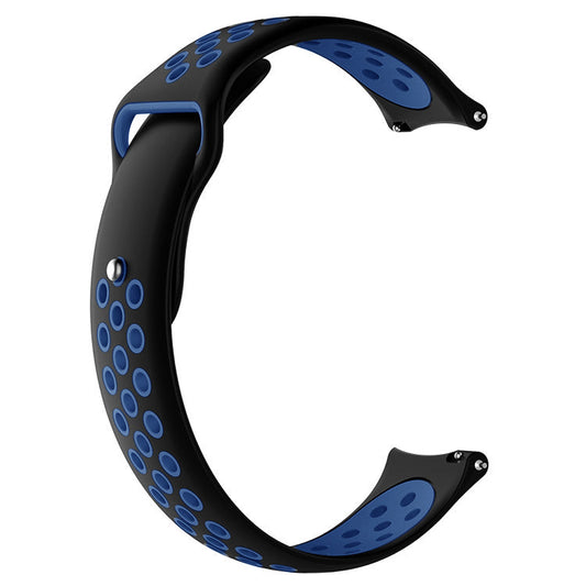 Comfort Fit Breathable Dotted Dual-Tone Silicone Watch Strap - (Only Strap)