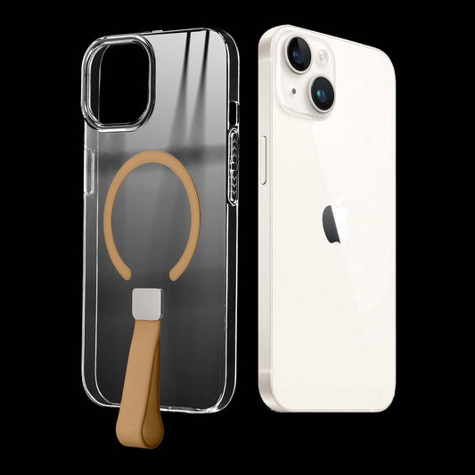 Exquisite MagSafe Transparent Case for Apple iPhone 13 with Strap , Hard Back Cover with Long Lasting Anti Yellowing Protection