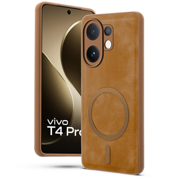 Cushion Grip Leather Case for Vivo T4 Pro 5G