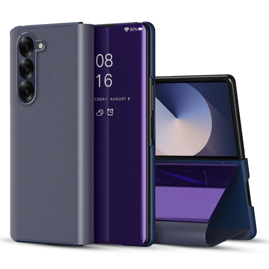 Sleek Flip Case for Samsung Z Fold 6 , Touch Mirror Cover with Auto Wake/Sleep (Not S View Compatible)