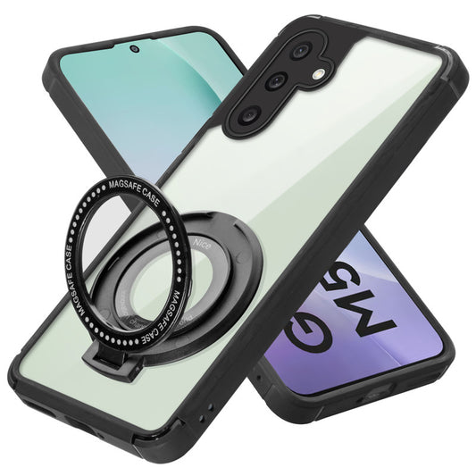 Silicone Grip Clear Case Ring Holder Kickstand For Samsung M56 5G