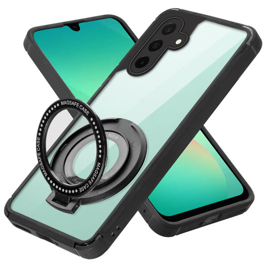 Silicone Grip Clear Case Ring Holder Kickstand For Samsung A26 5G