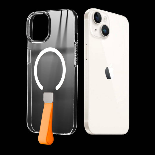 Exquisite MagSafe Transparent Case for Apple iPhone 13 with Strap , Hard Back Cover with Long Lasting Anti Yellowing Protection