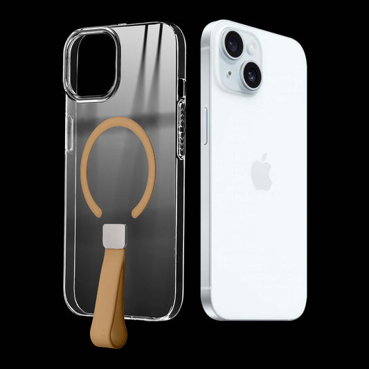 Exquisite MagSafe Transparent Case for Apple iPhone 14 with Strap , Hard Back Cover with Long Lasting Anti Yellowing Protection