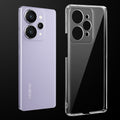 Transparent anti-yellow hard back case fitted on Realme 15 Pro 5G showing full back coverage and camera protection