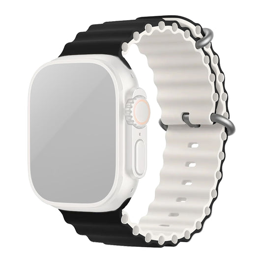 Silicone Ocean Loop Strap Compatible with Apple Watch , Waterproof Sport iWatch Strap for Men & Women (Strap Only, Watch Not Included)