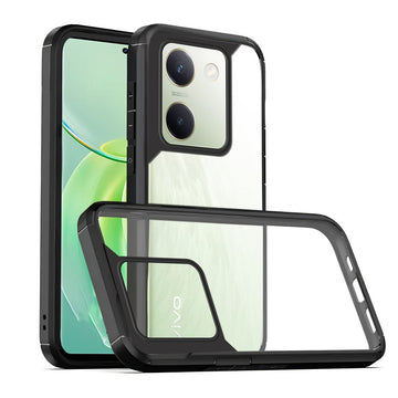 Silicone Border Transparent Back Cover for Vivo Y300 Plus 5G