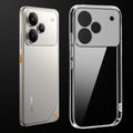 Transparent anti-yellow hard back case fitted on Realme P4 5G showing full back coverage and camera protection