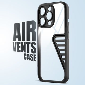 Silicone Border Transparent Cover with Heat Dissipation Holes Drop-Proof Back Cover for Apple iPhone 12 Pro