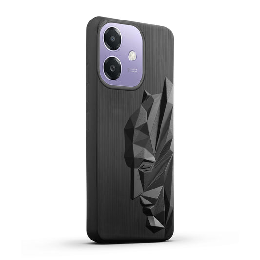 3D Design Soft Silicone Case With Matte Ring Camera Protection Back Cover For Oppo A3x 5G