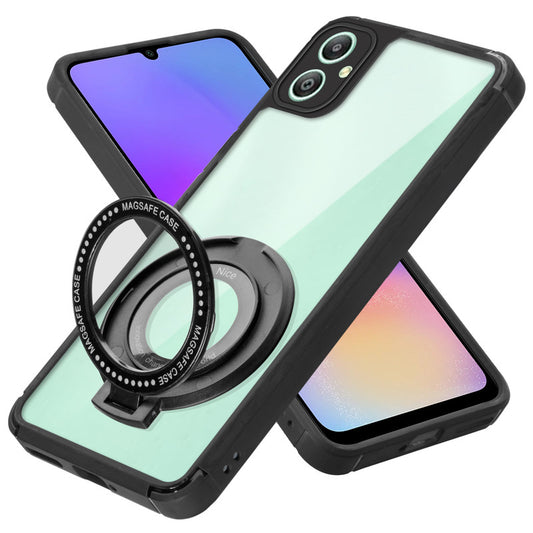 Silicone Grip Clear Case Ring Holder Kickstand For Samsung M05 5G