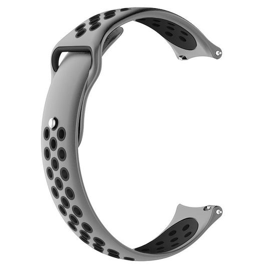 Comfort Fit Breathable Dotted Dual-Tone Silicone Watch Strap - (Only Strap)