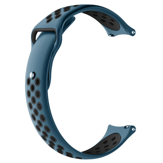 Comfort Fit Breathable Dotted Dual-Tone Silicone Watch Strap - (Only Strap)