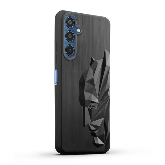 3D Design Soft Silicone Case With Matte Ring Camera Protection Back Cover For Samsung M35 5G
