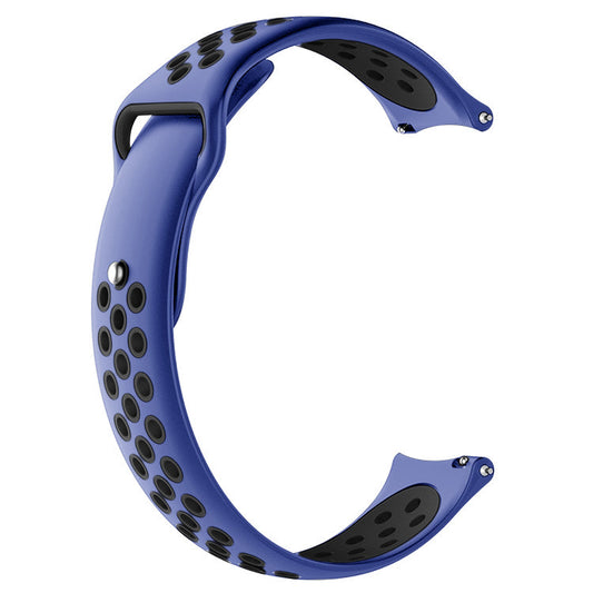 Comfort Fit Breathable Dotted Dual-Tone Silicone Watch Strap - (Only Strap)