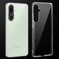 Transparent anti-yellow hard back case fitted on Samsung M56 5G showing full back coverage and camera protection