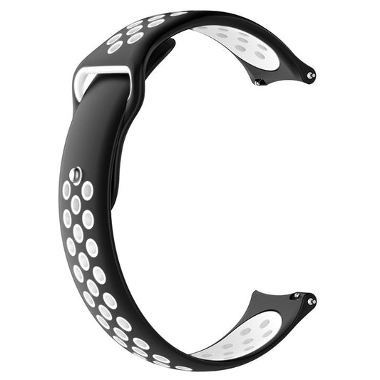 Comfort Fit Breathable Dotted Dual-Tone Silicone Watch Strap - (Only Strap)