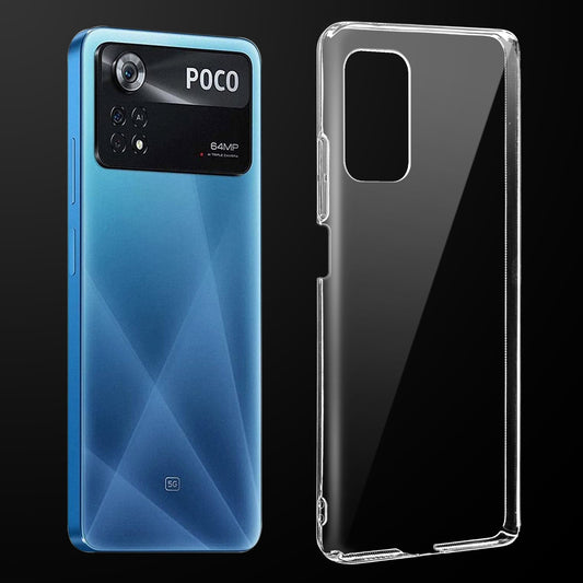 Crystal Clear Hard Anti-Yellow Transparent Back Cover Case For Poco M4 Pro 4G