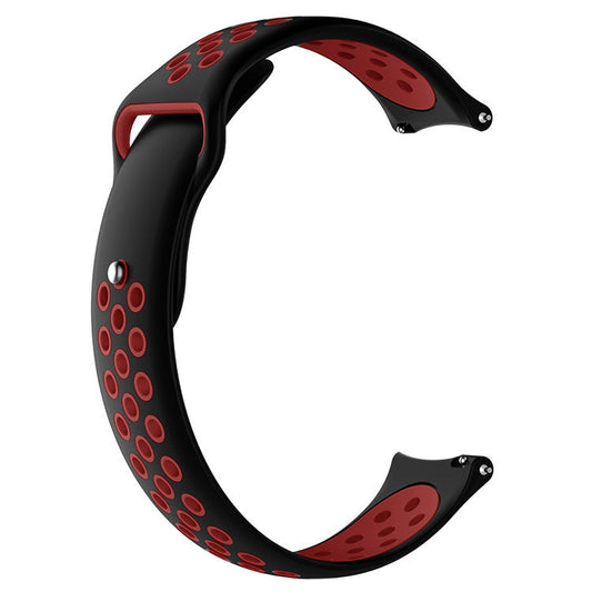 Comfort Fit Breathable Dotted Dual-Tone Silicone Watch Strap - (Only Strap)