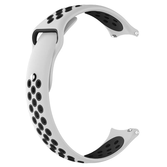 Comfort Fit Breathable Dotted Dual-Tone Silicone Watch Strap - (Only Strap)