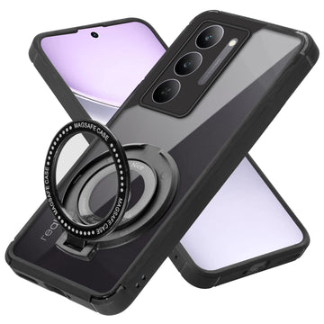 Silicone Grip Clear Case Ring Holder Kickstand For Realme Narzo 80x 5G
