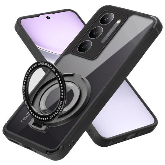 Silicone Grip Clear Case Ring Holder Kickstand For Realme Narzo 80x 5G