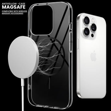 Crystal Clear Transparent Hard Back Anti-Yellowing with MagSafe Compatibility Phone Case For Apple iPhone 15 Pro