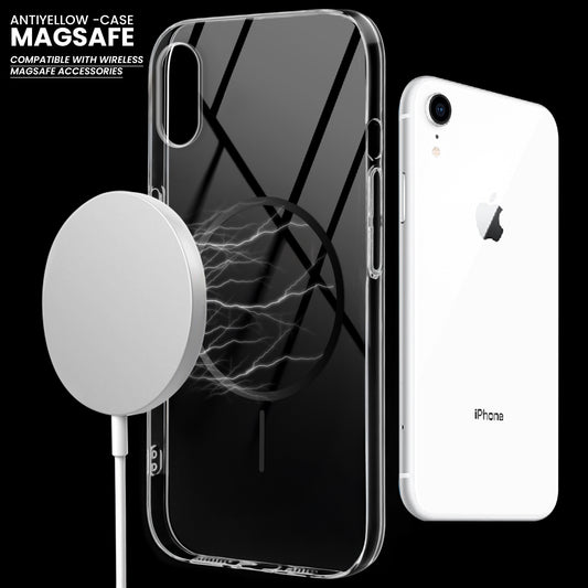 Crystal Clear Transparent Hard Back Anti-Yellowing with MagSafe Compatibility Phone Case For Apple iPhone XR