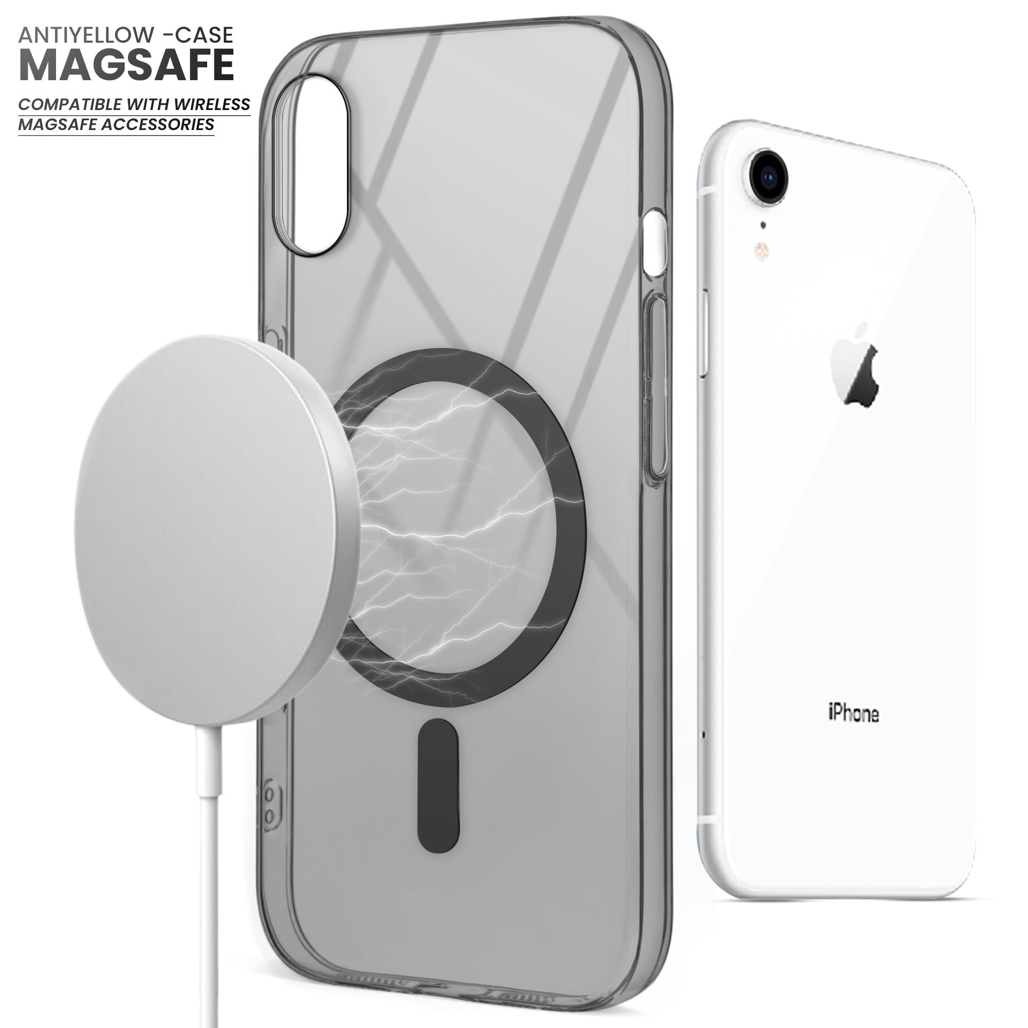 Crystal Clear Hard Back Anti-Yellowing with MagSafe Compatibility Phone Case For Apple iPhone XR