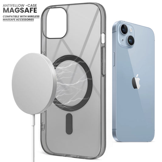 Crystal Clear Hard Back Anti-Yellowing with MagSafe Compatibility Phone Case For Apple iPhone 15