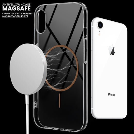 Crystal Clear Transparent Hard Back Anti-Yellowing with MagSafe Compatibility Phone Case For Apple iPhone XR