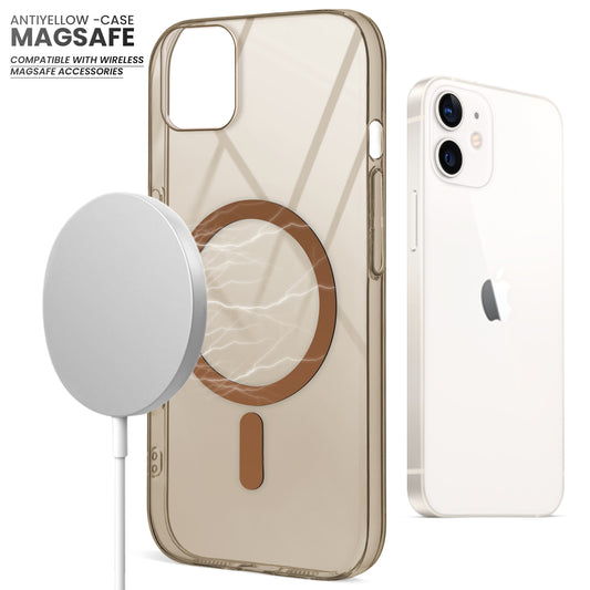 Colored Transparent Anti-Yellowing Magsafe Case For Apple iPhone 12