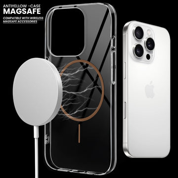 Crystal Clear Anti-Yellowing Wireless Charging Support Case For Apple iphone 16 Pro Max