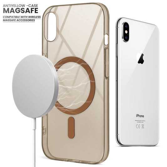 Colored Transparent Anti-Yellowing Magsafe Case For Apple iPhone X