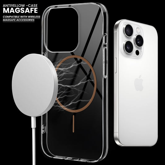 Crystal Clear Transparent Hard Back Anti-Yellowing with MagSafe Compatibility Phone Case For Apple iPhone 15 Pro