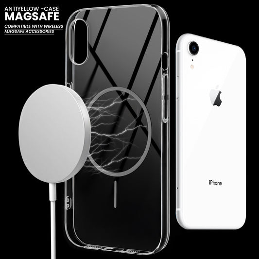 Crystal Clear Transparent Hard Back Anti-Yellowing with MagSafe Compatibility Phone Case For Apple iPhone XR