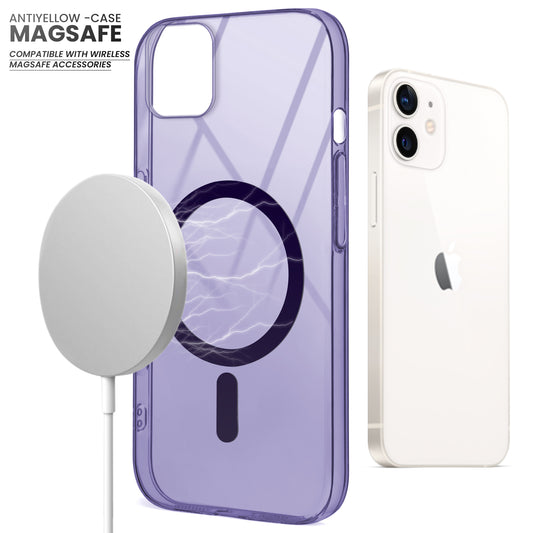 Colored Transparent Anti-Yellowing Magsafe Case For Apple iPhone 12