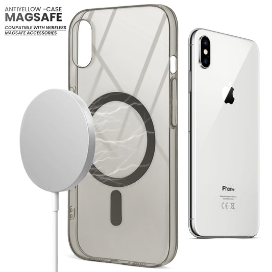 Colored Transparent Anti-Yellowing Magsafe Case For Apple iPhone X