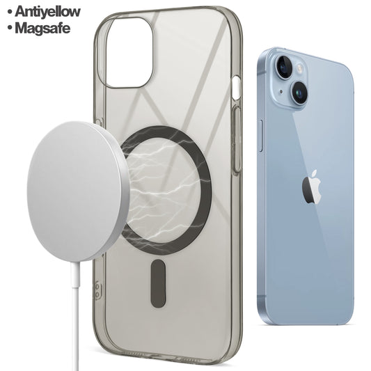 Crystal Clear Hard Back Anti-Yellowing with MagSafe Compatibility Phone Case For Apple iPhone 15