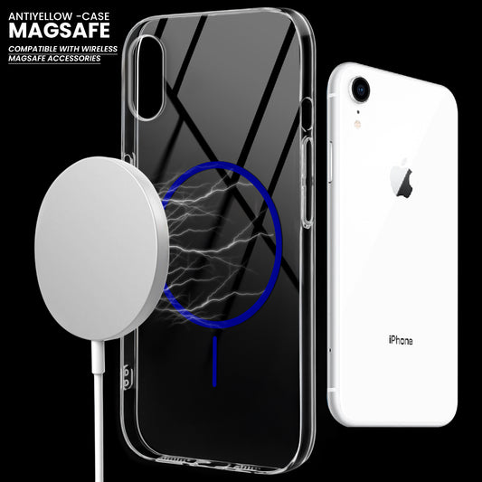 Crystal Clear Transparent Hard Back Anti-Yellowing with MagSafe Compatibility Phone Case For Apple iPhone XR