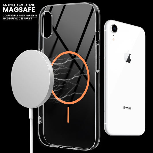 Crystal Clear Transparent Hard Back Anti-Yellowing with MagSafe Compatibility Phone Case For Apple iPhone XR