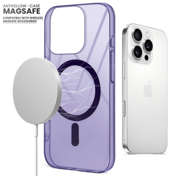 Colored Transparent Anti-Yellowing Wireless Charging Support Case For Apple iPhone 16 Pro