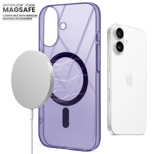 Crystal Clear Hard Back Anti-Yellowing with MagSafe Compatibility Phone Case For Apple iPhone 16 Plus