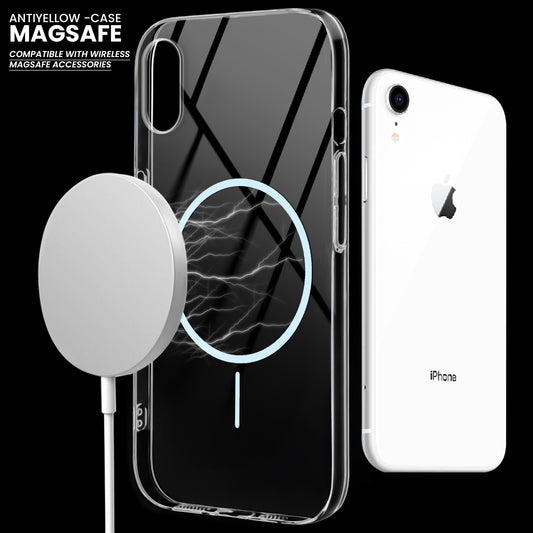 Crystal Clear Transparent Hard Back Anti-Yellowing with MagSafe Compatibility Phone Case For Apple iPhone XR