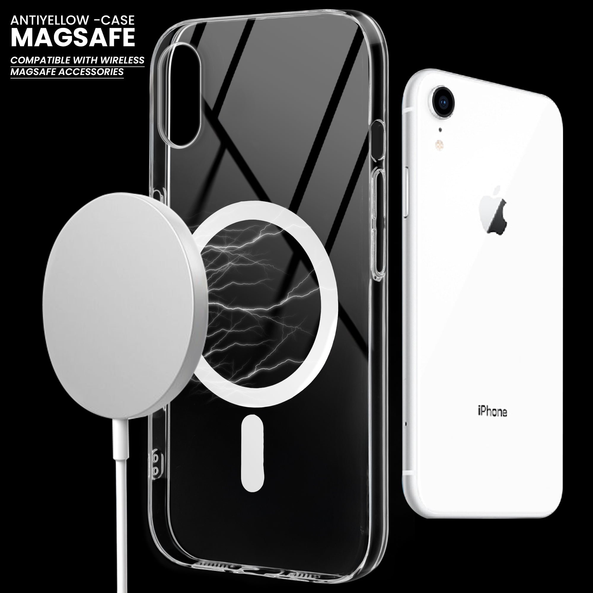 Apple iPhone XRホワイト 美品 magsafe対応カバー付 Apple iPhone XR