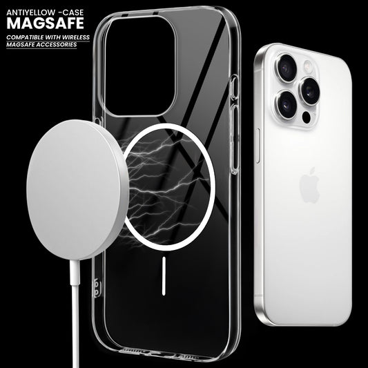 Crystal Clear Transparent Hard Back Anti-Yellowing with MagSafe Compatibility Phone Case For Apple iPhone 15 Pro