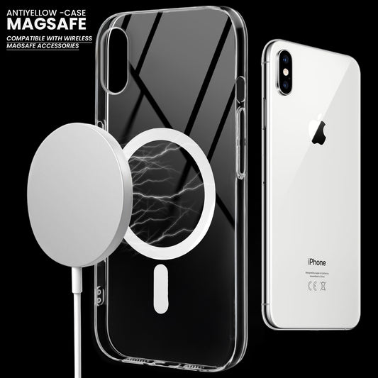Colored Transparent Anti-Yellowing Magsafe Case For Apple iPhone X