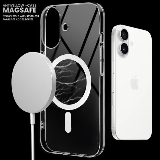 Crystal Clear Hard Back Anti-Yellowing with MagSafe Compatibility Phone Case For Apple iPhone 16