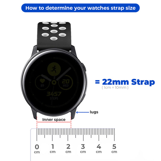 Silicone Watch Strap With Breathable Dotted Dual-Tone Compatible With 22 MM Compatible with Samsung Galaxy Watch 3 45mm/ Galaxy Watch 46mm/Gear S3 Classic/Frontier Compatible All 22MM Watches